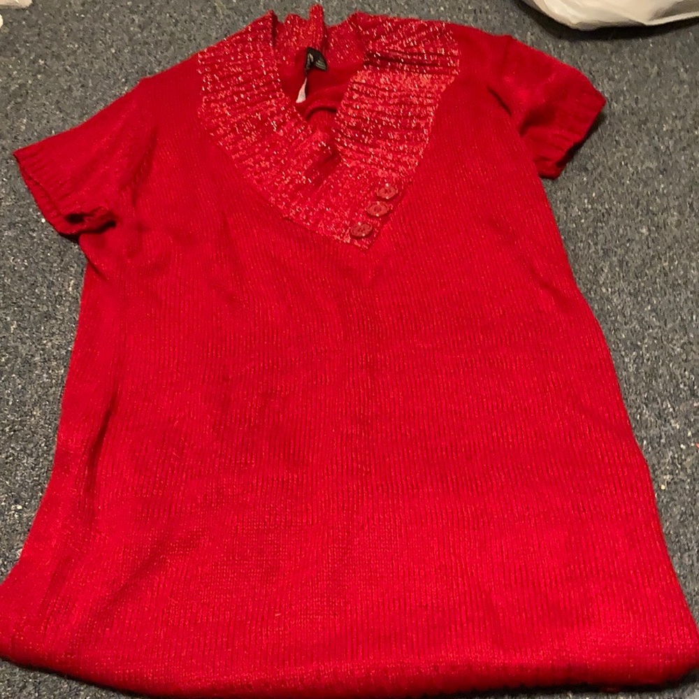 Red sweater dress